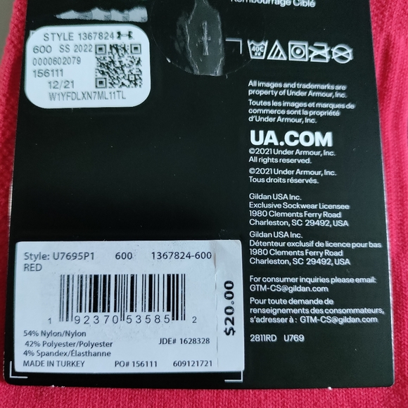 Under Armour OTC soccer Over the calf performance sport athletic sock red Medium - Picture 10 of 11